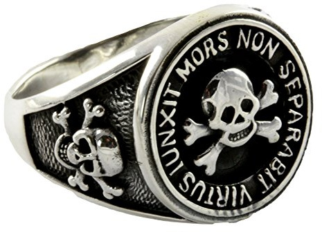 myringshop Masonic Freimaurer Siegelring Wappenring Templer 925 Silber Ring (63 (20.1))