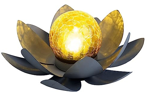 GLOBO LED Solar Außen Lampe Lotus Blume Garten Beleuchtung Seerosen Design Leuchte 25 cm 33532