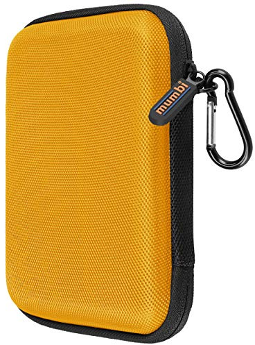 mumbi externe Festplattentasche bis 6,35 cm (2,5 Zoll) gelb/senfgelb, Memory Karten, Hülle