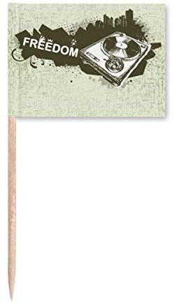 Graffiti Street Hip-Hop City Phonograph Toothpick Flags Marker Topper Party Decoration