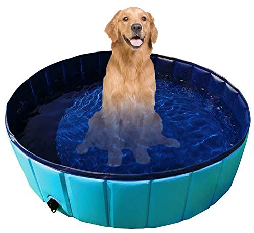 Gravitis Pet Supplies Dog Paddling Pool. Folding Rigid Panel Pet Pool (Extra Large 160x30cm)