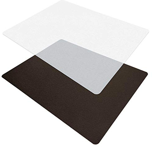 Floordirekt Schreibtischunterlage Neo | Schreibunterlage | Ideal für Büro und Zuhause | Rutschhemmend & strapazierfähig | Transparent oder Braun-transparent (Transparent, 50 x 65 cm)