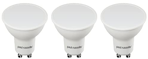 paul russells LED Bulb GU10, 235 lumens, 3W(Equivalent to 25W), Warm White 2700K, Non Dimmable, Pack of 3