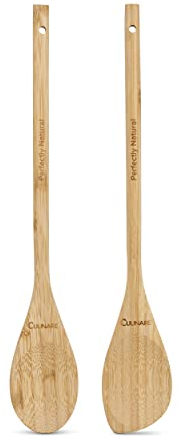 Culinare Naturals 2 Stücke Kochlöffel Set, aus natürlichem Bambus, 31cm, Küchenhelfer-Set, C70019