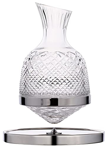 Boodtag Carafe à vin rouge – Carafe à vin rotative personnalisable en verre de 1,5 l avec boîte, cadeau pour amateurs de vin