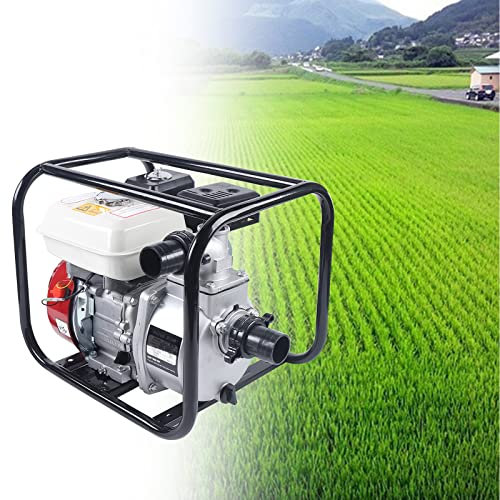 Bomba de agua de gasolina de 2 pulgadas 4 tiempos bomba de agua de gasolina bomba de jardín bomba de agua sucia 210 CC 6.5 HP motor de gasolina estanque bomba de alta presión jardín riego