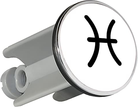 Huuraa Waschbeckenstöpsel Fische Sternzeichen Zeichen 4cm Stopfen mit Tierkreiszeichen Symbol Geschenk Idee für Freunde und Familie
