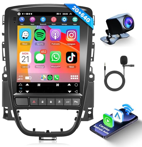 2G+64G Wireless Carplay Android Autoradio für Opel Astra J Buick Excelle XT GT 2006-2016 mit Android Auto GPS Navi WiFi Mirror Link 9,7 Zoll Autoradio mit Bluetooth FM/RDS/DAB+/OBD/SWC Rückfahrkamera