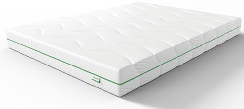 Novilla Matratze 90x190 cm H2 H3 Kaltschaummatratze 7 Zonen Schaumstoff Rollmatratze Bambusfasern Atmungsaktiv Oeko-Tex 14cm