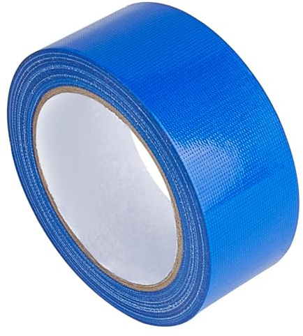 GORGECRAFT 44mmX20m Tissu Adhésif Fort Ruban Adhésif Bleu Ruban de Réparation Robuste Ruban Gaffer Simple Face Résistant à l'eau pour la Réparation de Sol de Tapis de Scène Épines Fixation des Bords