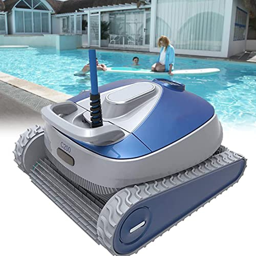 CYMYYDS Cordless Robotic Pool Cleaner, Automatic Vacuum for Above Ground & Inground Pools, Bluetooth Control, Dual Scrubbing Brushes, Paper Core Filter