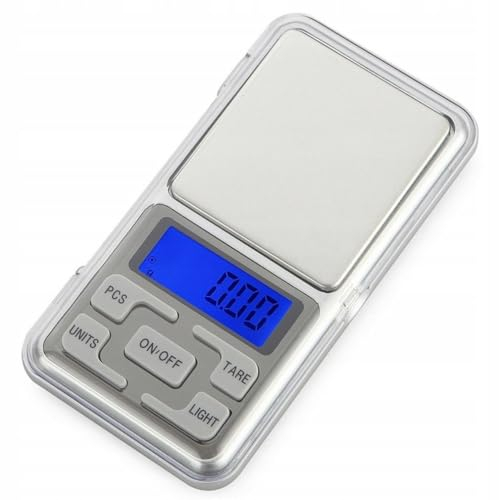LTC - WG108 Feinwaage 0.1g - Miniwaage Digital - Messbereich 0,1 g-500 g - mit Tara Funktion, Zählwaage, Hintergrundbeleuchtung, Schutzhülle - Taschenwaage Klein - 120m x 60mm x 16mm