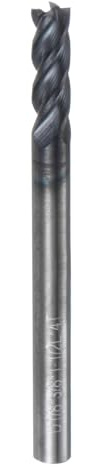 QUARKZMAN Hartmetallfräser 1/8 Zoll Schaft 4-Flöten CNC Fräser Schwarz | TiAlN-Beschichtung, für Edelstahl Verbundwerkstoffe und Legierungen