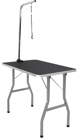 ZEYUAN Trimmtisch Schertisch mit Schlinge für Hunde Katzen Klappbar, Hundefriseur Tisch, Hunde Zubehör, Frisiertisch Hund, Hundefriseur, Hunde Blower, Hundefriseur Zubehör,