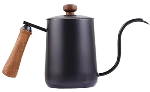 Hervidor de agua con cuello de cisne, cafetera de goteo manual | de goteo manual con boquilla de cuello de cisne calentada,Taza de goteo larga y estrecha de 600ml, jarra de café de acero inoxid