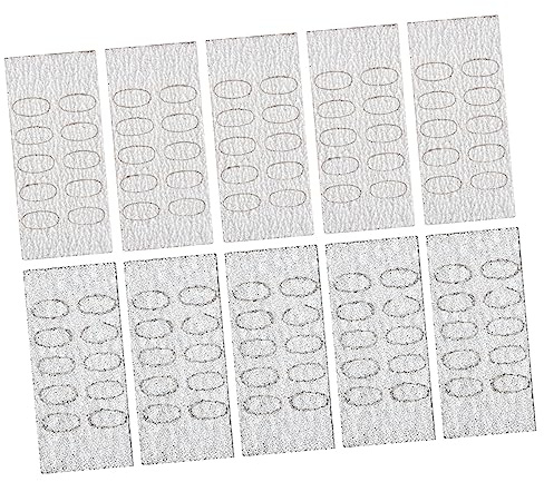 Garneck 10sheets Oval Sandpaper Blocks Nail Tech Essentials Sanding Discs for Pedicure Replacement Electric Polishing Pad