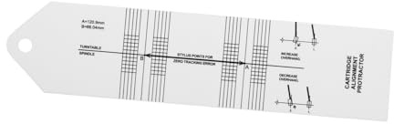 VICASKY Tonabnehmer Kalibrierwerkzeug Kunststoff Winkelmesser Ausrichtungslehre Plattenspieler Tonarm Schallplatten Einstellhilfe Kompakt Reisefreundlich