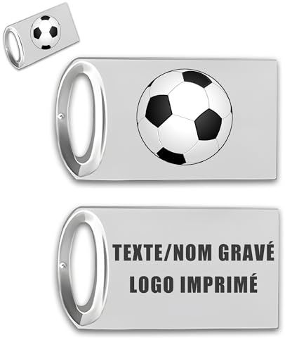 Clé USB Personnalisée - Texte Nom Gravé & Photo Logo Imprimé, Cle USB 32Go / 64Go / 128Go, Mini Clé USB 2.0, Lecture Rapide et Forte Compatibilité, 9 Styles au Choix (Style 5, 32.0, GB)