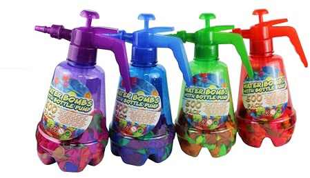 Flasche mit Luftballons, Wasserballons, Injektionsflasche zum Befüllen von Wasserballons, super schnell, 500 Luftballons, blau