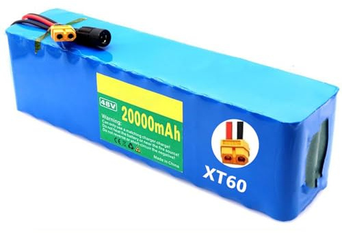 Batería de Litio de Bicicleta Eléctrica con Cargadorr Paquete de Baterías de Iones de Litio de 48 V 20 Ah Paquete de Batería de Scooter Eléctrico 10S2P XT60/T Plug XT60 Plug,48V 20Ah