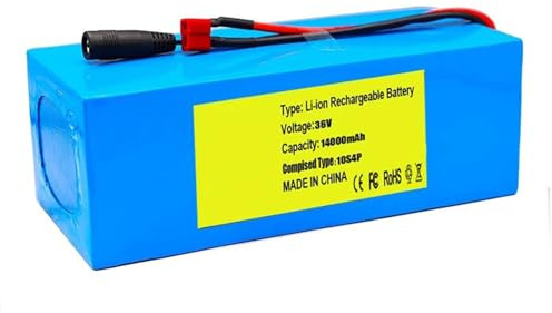 36V 14AH Ebike Batteria Con Indicatore Del Livello Della Batteria 10S4P Batteria Al Litio Per Monopattino Pieghevole Con Caricabatterie Per Motori Da 200W 300W 500W E 600W T