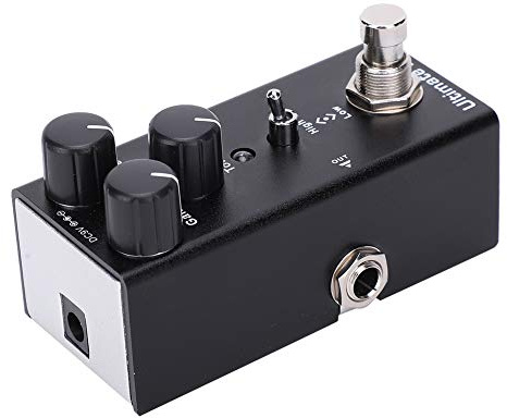Alomejor Pedal de Efecto Drive, Construcción de Aleación de Aluminio, Distorsión Rica, Bypass Verdadero, Control Preciso para Guitarristas Eléctricos