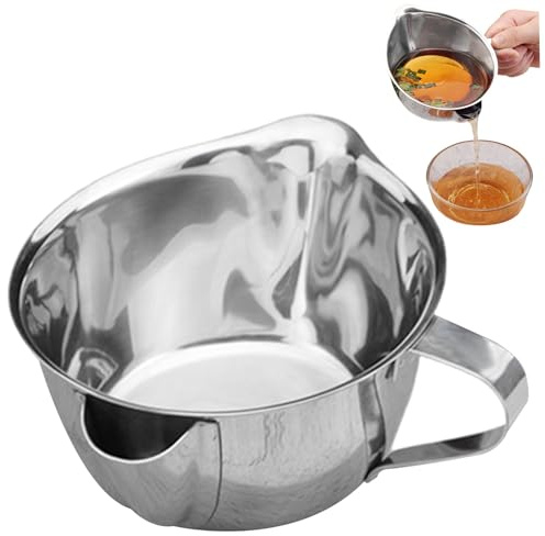 Fat Separator for Cooking, 304 Stainless Steel Gravy Separator, 500ml Reusable Cooking Strainer for Soup & Sauce Making, Décor intérieur Pour la Maison