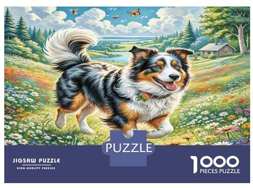 Puzzle Border Collie 1000 pièces - Jeu éducatif pour Adultes et Enfants, idéal pour Les soirées Jeux en Famille, Cadeau Parfait - 52 x 38 cm / 1000 pièces