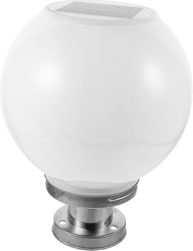KOCKSHION Lámpara Blanco, Resistente Jardín Solar Color Exterior Bola para al Agua, Luz y de Jardín Diseño Plástico y Forma Esférica Patio