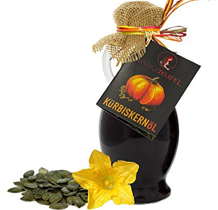 Kürbiskernöl in Premiumqualität aus Österreich, Steiermark g.g.A.. Naturrein, Kaltgepresst, Ungefiltert. AMPHORE IRGIZIA - Flasche: 250ml.