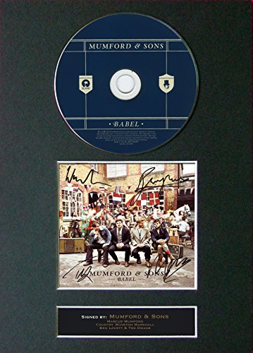 MUMFORD AND SONS Babel Signed Autograph Mounted Cd Album Cover Record Reproduction PRINT A4 Rare Perfect Birthday (297 x 210mm) #52 (Not Framed)