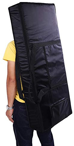 Qees Funda para teclados de 61 teclas, con acolchado de algodón de 4 mm, impermeable GJB16