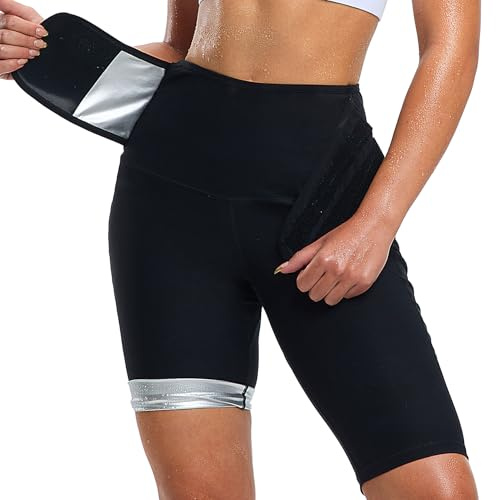 HOTSUIT Sauna Sweat Shorts for Women High Waisted Sauna Legging Pants Slimming Compression Body Shaper