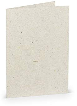 PAPERADO 75 Faltkarten DIN A6 - Terra Vanilla Creme Beige - 10,5 x 14,8 cm - 220 g/m² - Doppelkarte Klappkarte Einladungskarte