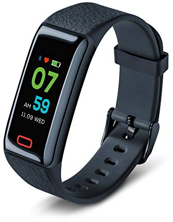 Beurer AS 98 Aktivitätstracker, Fitnessarmband mit Pulsmessung und Schlafüberwachung, zur optimalen Bewegungskontrolle mit Touch-Farbdisplay und App 676.68, 1 Stück (1er Pack)