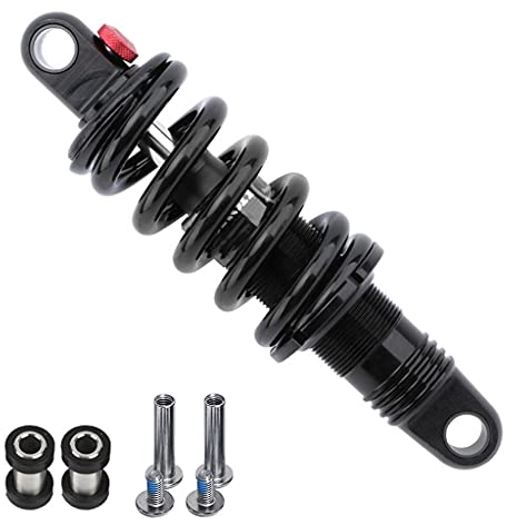 aiNPCde Bergab Mountainbike Stoßdämpfer Hinten MTB 150mm 165mm 200mm, Dämpfung Schraubenfeder Suspension 150 Lbs bis 2000 Lbs mit Buchse und Schraube (Color : 165mm, Size : 200Lbs)