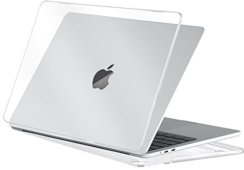 EooCoo Compatibile con Custodia MacBook Air M4 13,6 Pollici M3 M2 Cover Mac Book Air 13 M4 2025 2024 2022 Case per A3240 A3113 A2681 con Touch ID, Plastica Rigida Protezione PC - Cristallo Trasparente