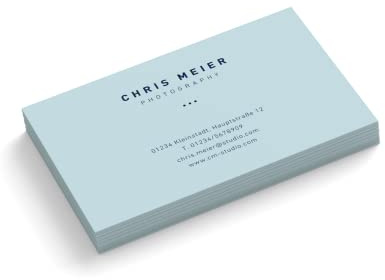 Visitenkarten | 350 g Qualitätsdruck | 1-seitig | Text + Farbe sofort anpassen | 85 x 55 mm | sofort gestalten | Design Two Tone | hochwertig (Blau, 100 Stück)
