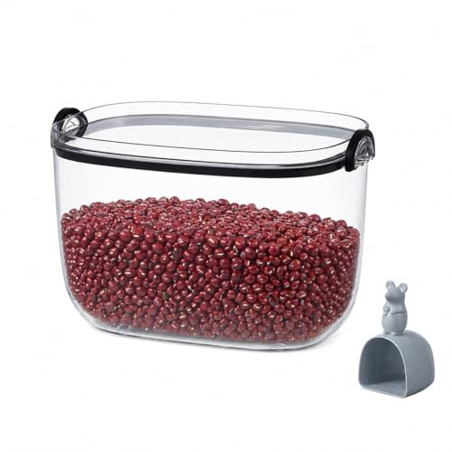 Eden & Willow Rice Storage Container 5kg, Airtight Large Food Storage with Lid & Measuring Scoop, BPA Free & Durable Kitchen Pantry Box for Rice, Flour, Dog Food & Oats