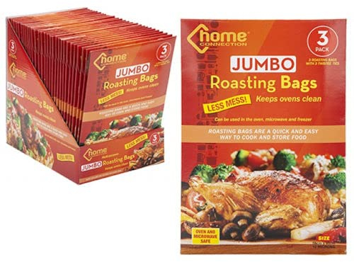 Jumbo Roasting Bags - 3 Pack Turkey Chicken Beef Large Microwave 55cm x 60cm