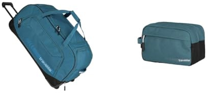 travelite Trolley Reisetasche Größe XL, Gepäck Serie Kick Off & Handgepäck Kosmetiktasche, Gepäck Serie Kick Off: Praktische Kulturtasche für Urlaub und Sport, 26 cm, 5 Liter