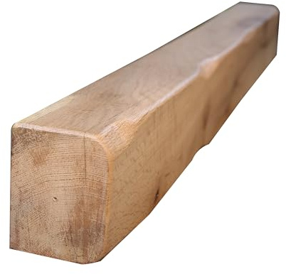 oakleys oak Solid Oak Beams for Fireplaces- Oak Floating Shelf for Home Decor- Rustic Shelves to Decorative Logs for Fireplace- Heavily Worked- Beam Size(120x12.5x10) Cm