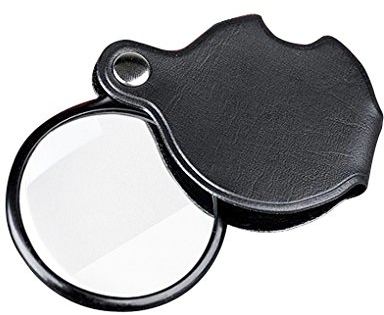 10 Fach Lupe Faltlupe Taschenlupe Mini Lupe Lesen Lupe mit drehbar Schutzhülle Tasche Lupe Lesehilfe Vergrößerungsglas LesenLupe für Inspektion Arbeit Schmuck Münzen Hobbys Briefmarken