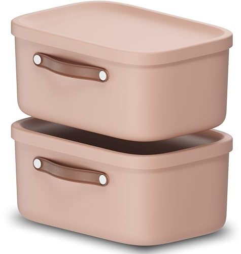 Rotho Maloja Aufbewahrungsbox mit Deckel 12 L Box mit Deckel stapelbar Rosa | Aufbewahrungsboxen für Ordnung, sicher verschließbar, stapelbar und modular, mit Griff, pflegeleichter Kunststoff, rosa