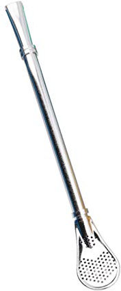 Camping spork Drinking Straw Spoon Yerba Mate Tea Filter Stainless Steel Gourd Reusable Bar Accessory for Kitchen Kitchen Cooking Utensils Silver