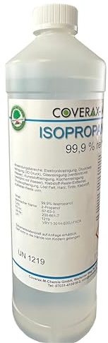 Coverax IPA – Isopropanol 1 x 1 Liter Flasche 99,9% Reinigungsalkohol für Haushalt und Industrie, rückstandsfrei, nicht leitend