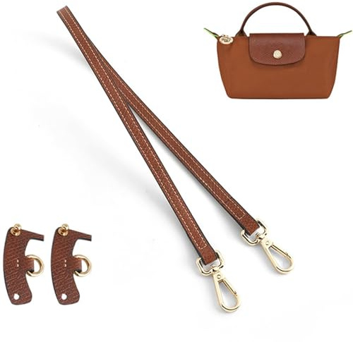 longchamp Schultergurt，Geldbörse Riemen Crossbody Verstellbarer Ersatz für Long Champ Le Pliage Original Mini Pouch Strap (Braun-C)