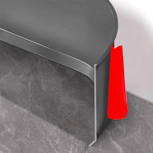 Weichsockelleiste Selbstklebend, 10cm x 5m Sockelleiste Selbstklebend für Küche und Badezimmer, Grau Weich Sockelleiste Selbstklebende Abschlussleiste aus PVC, Flexible Knickleiste fußleisten - Grau