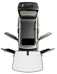 WEFOLCC Pare-Soleil Automatique De Réflecteur De Protection UV Avant pour Citroën C4 MK1 2004~2010 Pare-Brise De Fenêtre Voiture À Hayon Vitres Latérales(Silver Front Windshield)