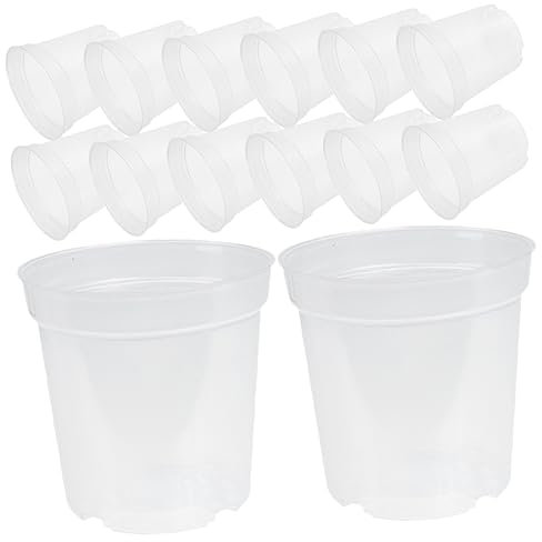 Sosoport 150 Pièces Pot de Fleur Pots de Fleurs Pot de pépinière d'orchidées Plantes d'intérieur Usine Jardiniere Plastique Pot Fleur Plastique Pot de Plante grasse Contenant pour Plantes